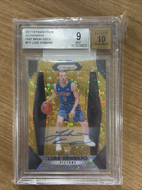 Luke Kennard 2017-18 Prizm RC Rookie Autograph Gold 8/10! BGS 9 Mint Auto 10