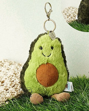 Jellycat Amuseables Avocado Bag Charm Plush Toy with Dust Bag Gift Pro NWT New