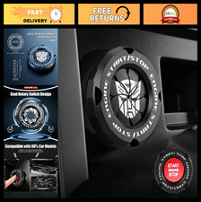Rotary Push Start Button Cover for Cars Motorcycles - Engine Start/Stop Decor,
