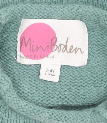 Mini Boden Unisex Azul Animal Navidad Jersey 4 Plus Foto 4 de 4