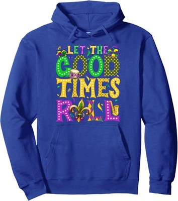 Mardi Gras Let The Good Times Roll Carnival Unisex Hooded Sweatshirt