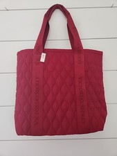 NWT Victoria  s Secret Large Red Tote Bag Beautiful Quilted