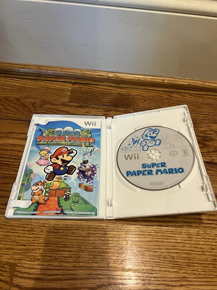 Super Paper Mario (Nintendo Wii, 2007) CIB Complete w/ Manual - Image 2 of 4