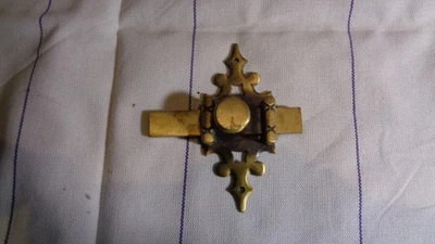 VERROU DE PORTE LAITON SANS GACHE - H 8 cm - V 04 - Photo 1/2