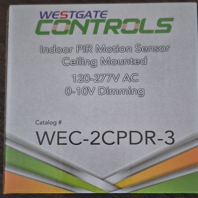 Westgate Controls PIR Motion Sensor Ceiling WEC-2CPDR-3 AC 360°
