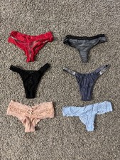 6 PAIR VICTORIA'S SECRET PANTIES WOMENS SIZE XS