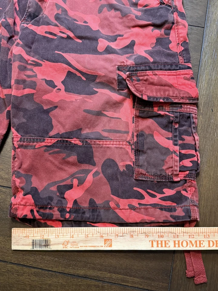 Pantalones Cortos Jordan Craig Carga Para Hombres 38 Rojo Camuflaje Multi Bolsillo Utilidad Ropa de Calle Foto 4 de 4