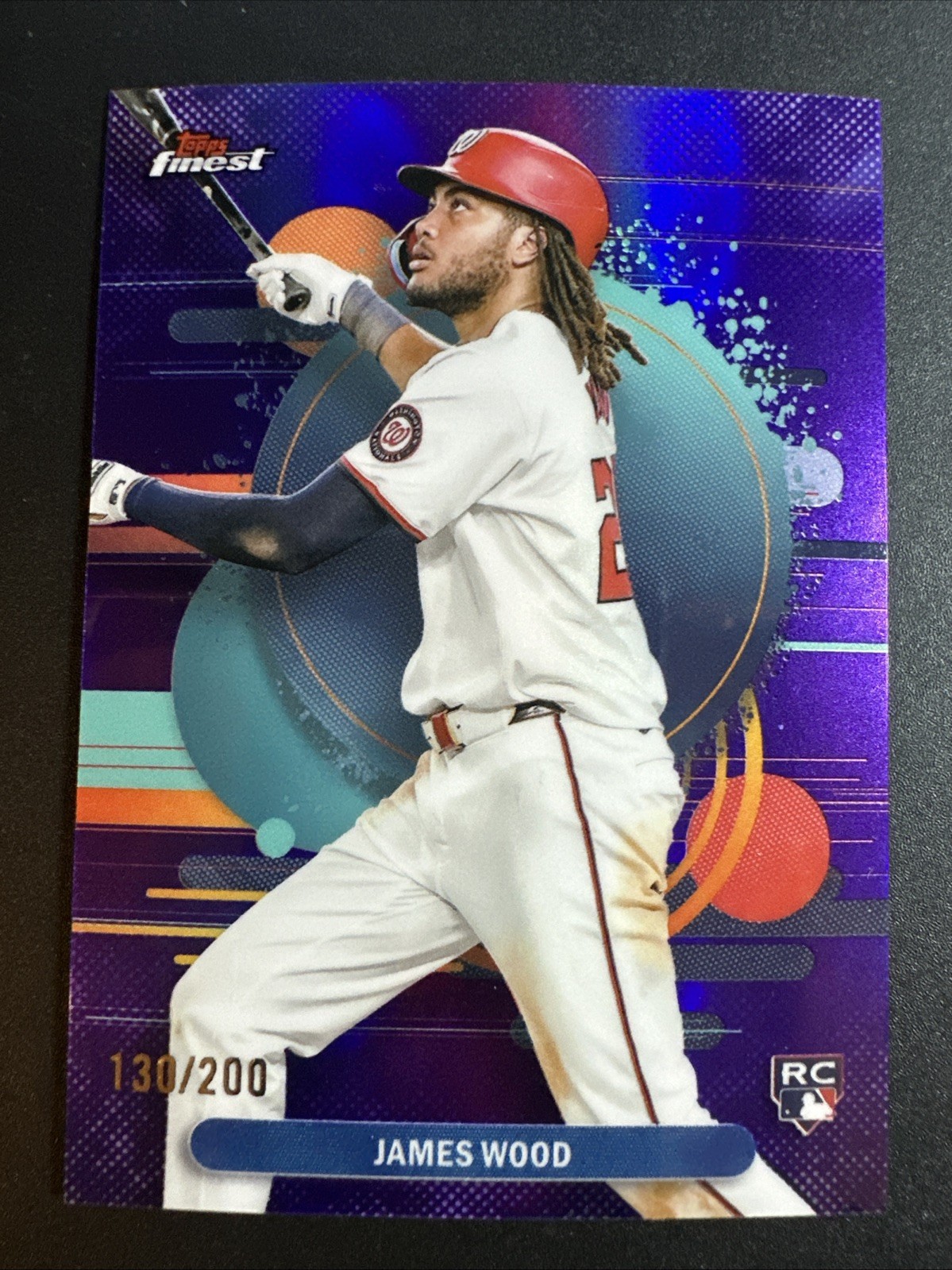 James Wood 2025 Topps Finest #200 Uncommon - Purple Refractor /200