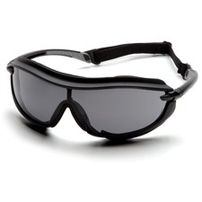 Pyramex SB4620STP XS3 Plus Safety Glasses Gray Anti-Fog Lens Black Frame