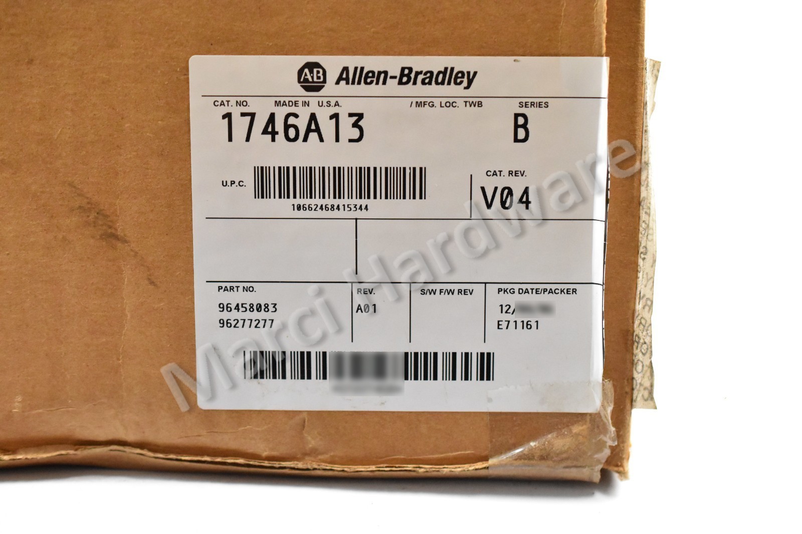 Open Box Allen Bradley 1746-A13 Ser B SLC 500 13-Slot Modular Chassis