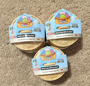 RMS Mini Squishy Mystery Series 1 Crazy Fun Buns Beige Plastic Fidget Toy 3+