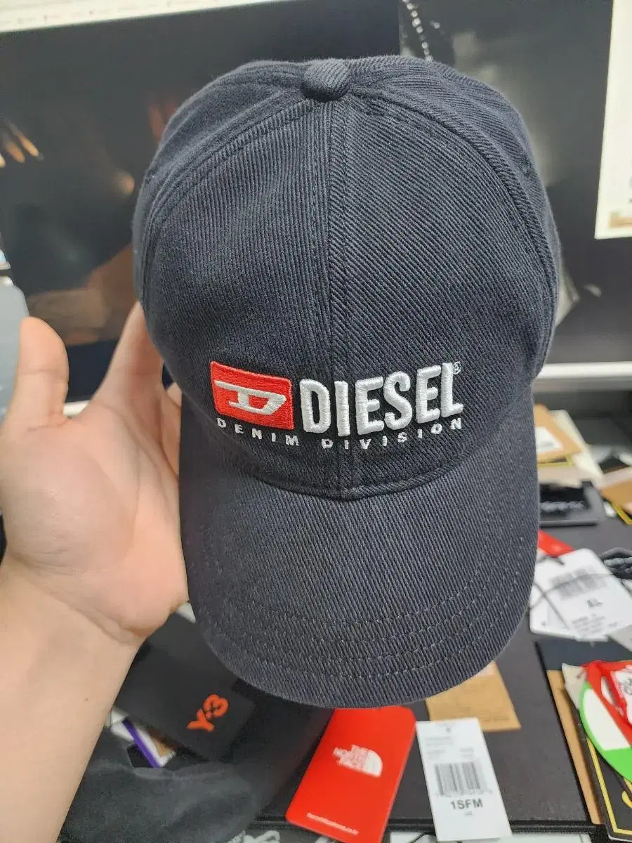 DIESEL DENIM DIVISION BALL CAP BLACK
