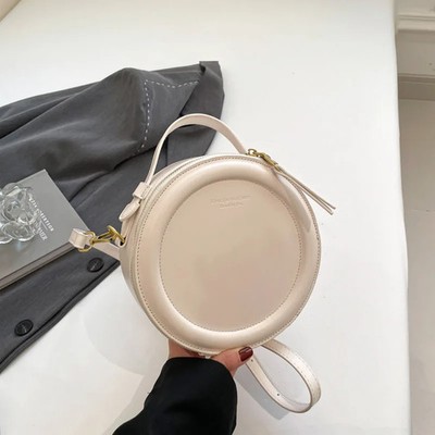 Solid color Crossbody Bag For Women Round Small Handbag Women Fashion.