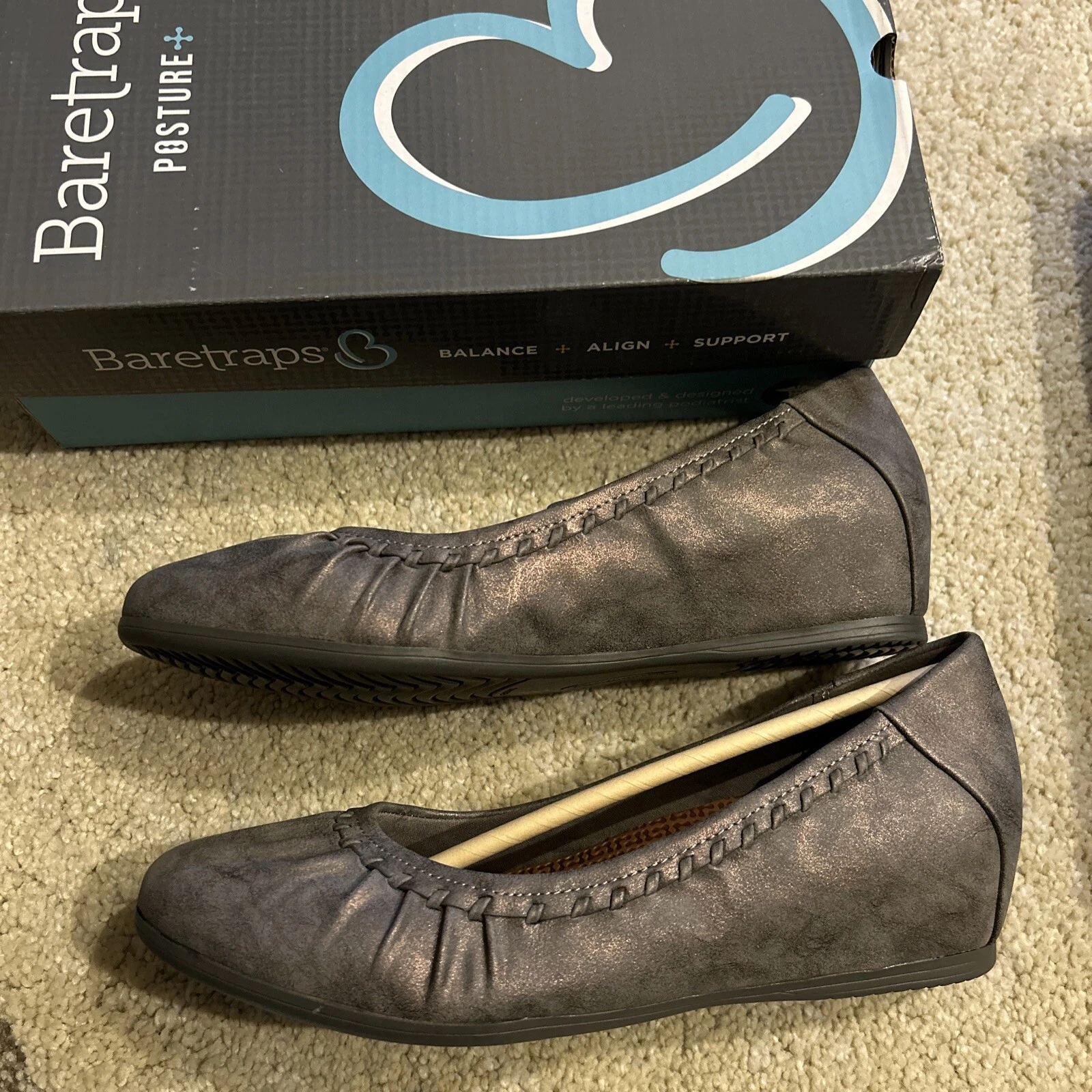 NEW BALANCE Scarpe basse BARETRAPS postura + allineamento equilibrio supporto peltro Norma zeppa 8 5 M