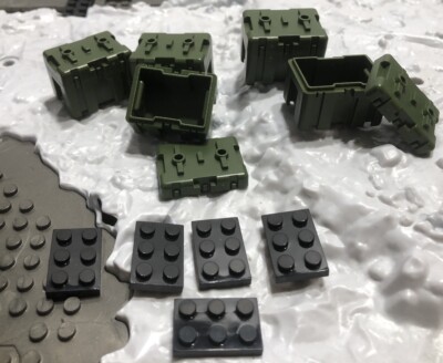 5x Small Green Utility Case Mega Blok Construx & Other Building Block Compatible