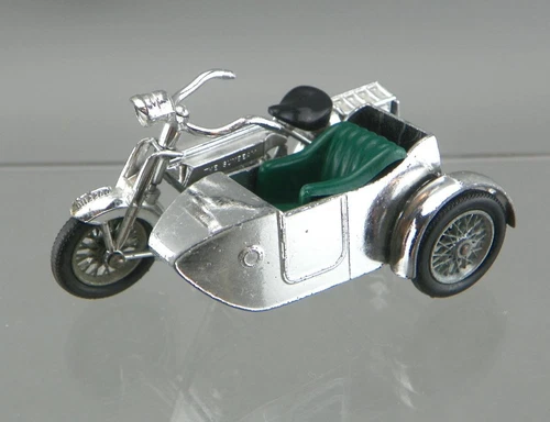 Vintage Matchbox Lesney Models Yesteryear #8 MOY 1914 Sunbeam Sidecar Motorcycle