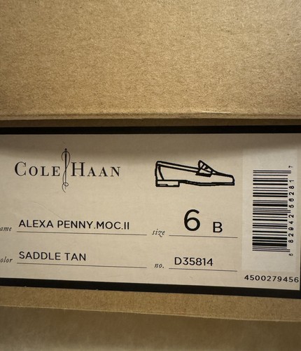 Cole Haan Women's Alexa Penny Mocs II Saddle Brown Penny Loafers - Size 6 - Picture 10 of 10