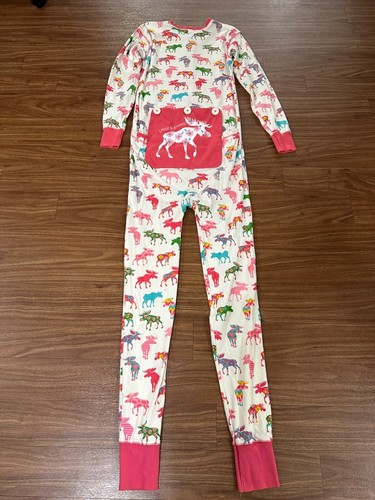 Little Blue House Women Jumpsuit Pajamas XS Multicolor Moose Cozy 100% Cotton - Picture 2 of 15