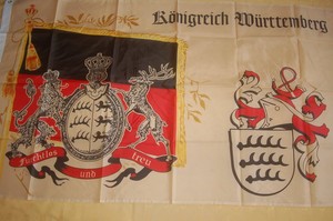 Konigreich Wurttemberg Furchtlos Und Treu Wappen Fahne Flagge 150 X 90 Cm 380 Ebay