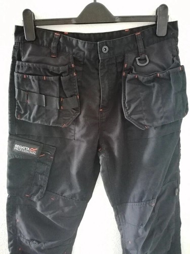 Regatta Profesional Incursion Negro Funda Pantalón Trabajo 32" Cintura 31" Pierna - Imagen 2 de 8