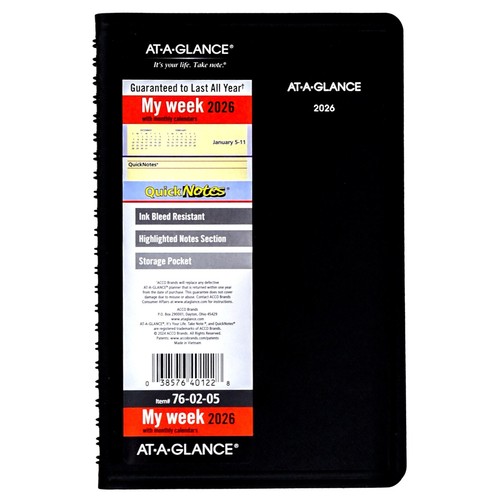 2026 At-A-Glance QuickNotes 76-02-05 Weekly Monthly Appointment Book, 5 x 8" - Picture 7 of 7