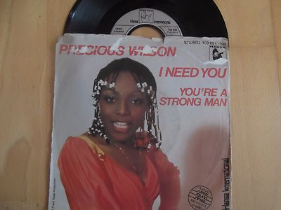   Single   2) PRECIOUS WILSON / I need you       
