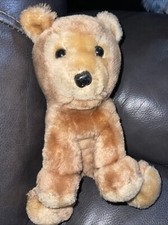Vintage 1976 Stuffed Teddy Bear Plush Dakin Brown Bean Bag Style 9  
