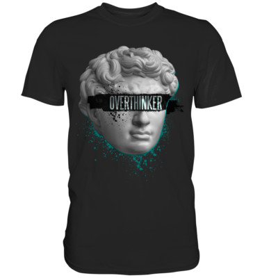 Overthinker Statue T-Shirt | Michelangelo Retro Kunst 90s Vaporwave Aesthetic