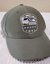 59Fifty Salute to Service Seattle Seahawks Fitted 6 7/8 Green Baseball Cap Hat