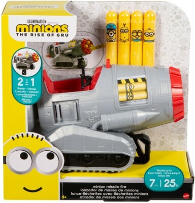 Minions The Rise of Gru Mini Missile Fire Blaster & Vehicle NEW