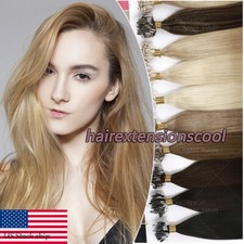 Micro Beads Loop Hair Extensions Silicone Lined Micro Rings Link Remy Human Hair