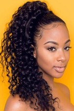 LoMe Acacia SYNTHETIC DRAWSTING PONYTAIL Hair Piece Color 1 Wear 2 Ways New
