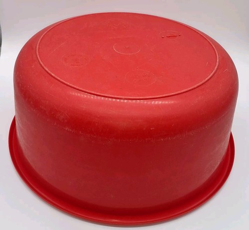 DDR Plaste Wasch Schüssel Waschschüssel Pneumant Durchmesser 38 cm Rot - Bild 6 von 6