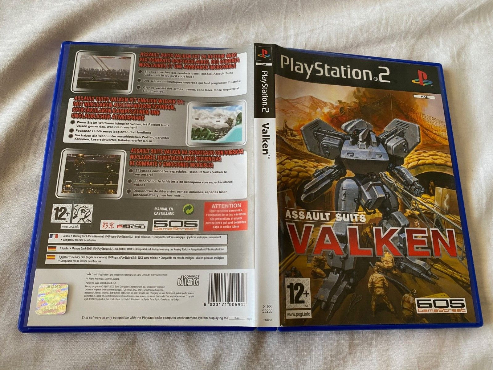 Assault Suits Valken PAL Sony Playstation 2 PS2 English Espana CIB