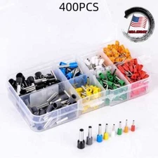 Wire Crimp Connector Cable Cord Pin End Bootlace Ferrule Terminal Kits AO 400pcs