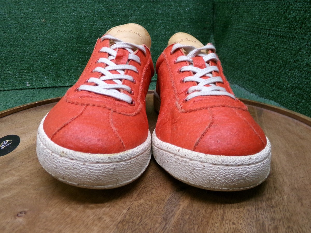 Paul Smith Womens Shoes Dusty Orange Pinatex Leather Sneakers