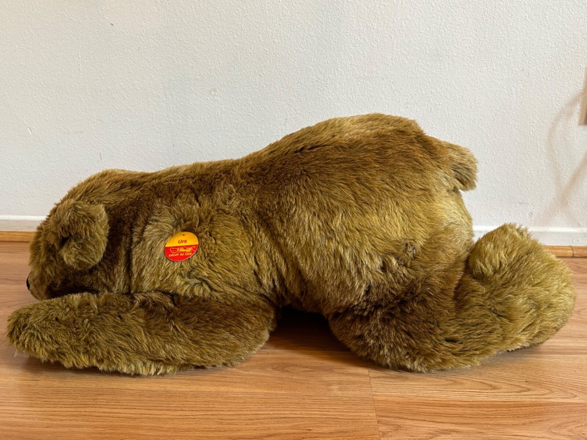 Vintage Steiff Bear Laying Down Urs | eBay