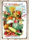 vintage garage signs 1898 Plant and Seed Guide metal tin sign