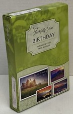 BOX 12 Christian BIRTHDAY Greeting Cards, Bible Scripture  Inspirational Verse