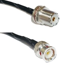 RFC195 UHF Female BULKHEAD to BNC MALE Coax RF Cable USA-Ship Lot