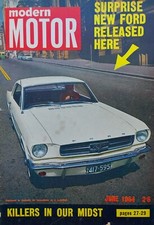Modern Motor Mag June 1964 Ford Mustang Launch
