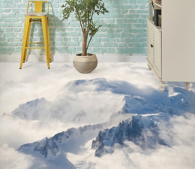 3D Schneeberg C8826 Fußboden Wandbild Unentschied BildTapete Familie DE Amy