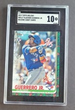 Vladimir Guerrero Jr.  2019 Topps Holiday SP Candy Canes Var SGC 10 GEM MINT RC