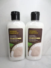 DESERT ESSENCE COCONUT SOFT CURLS HAIR CREAM 6.4 OZ NWOB LOT OF 2