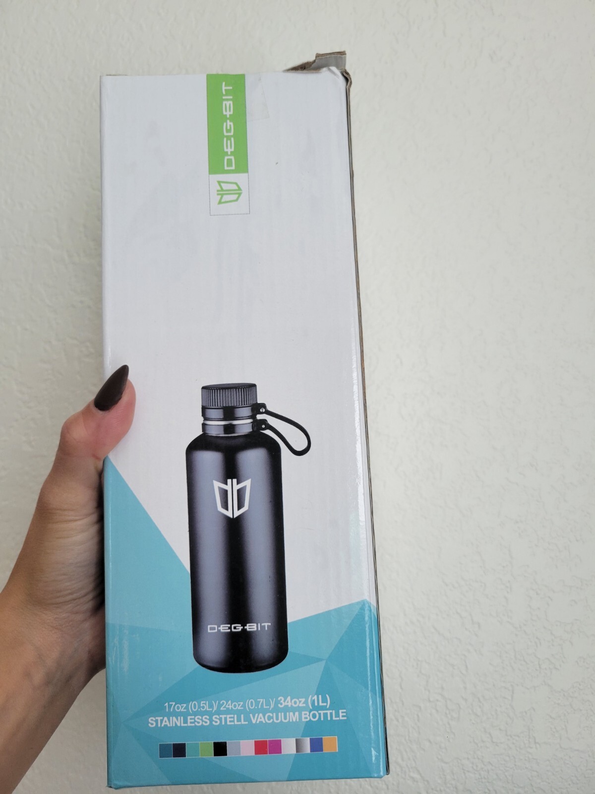 DB DEGBIT Stainless Steel Vacuum Water Bottle 34oz (1L)  -Purple