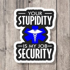 Nurse Healthcare Medical EMS Paramedic Vinyl Laptop Water Bottle Sticker Decal