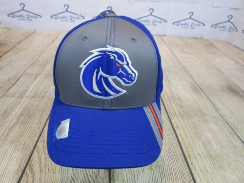 NEW Boise State BSU Broncos Stripe Logo Blue Grey Adjustable Captivating Hat Cap