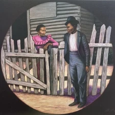 Buford E. Evans African American Lithograph "The Old Front Gate" Pencil Signed