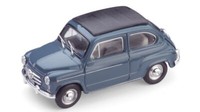 Brumm 1/43 Fiat 600D Transformable Closed 1960 Blau 404 Statisches Modell Die...