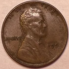 1952 Grease Filled Die Error Lincoln Wheat Cent AU Coin #20813